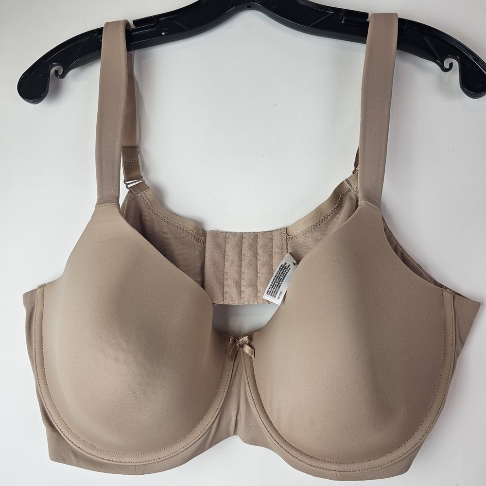 Leading Lady 5224 Full Coverage‎ Underwire Bra 44C Beige Smooth Comfort T-Shirt